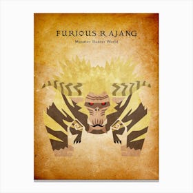 Furious Rajang Vintage Canvas Print