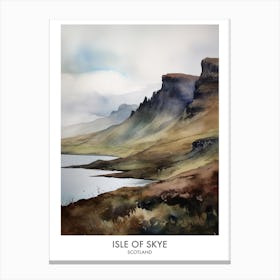 Isle Of Skye 7 Watercolour Travel Poster Canvas Print