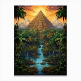 Pyramids Of Giza Highly Detailed Pixel Art Retro Ae 67494898 71cf 4a24 9515 5e476e8e7abc 2 Canvas Print