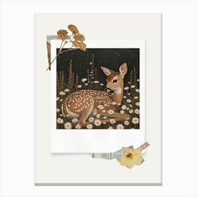 Scrapbook Fawn Fairycore Painting 8 Canvas Print