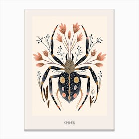 Colourful Insect Illustration Spider 10 Poster Canvas Print