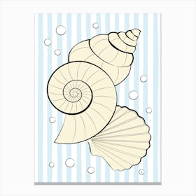 Yellow Shells Canvas Print