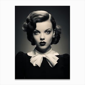 Black And White Photograph Of Judy Garland 2 Canvas Print