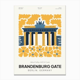 Brandenburg Gate Berlin Travel Matisse Style Canvas Print