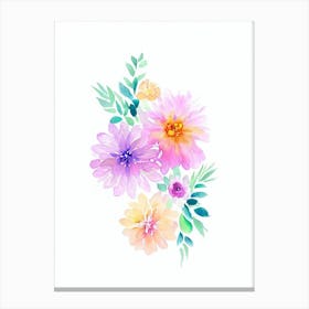 Bourvardia 2 Watercolour Flower Canvas Print