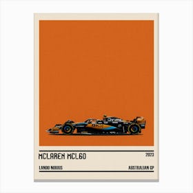 Mclaren Mcl60 Mercedes F1 6 Australian Gp Melbourne 2023 Lando Norris Canvas Print