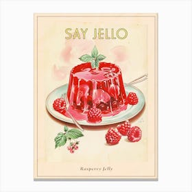 Rasperry Jelly Vintage Cookbook Illustration 5 Poster Canvas Print