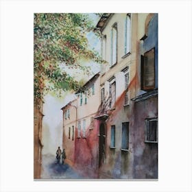 Street Scene In Florence Canvas Print