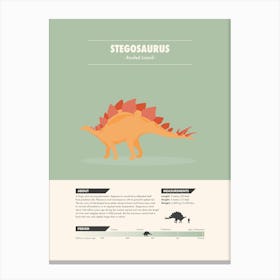 Stegosaurus - Dinosaur Fact Canvas Print
