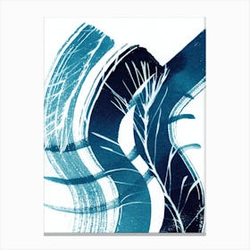 Blue Plant Swish Canvas Print