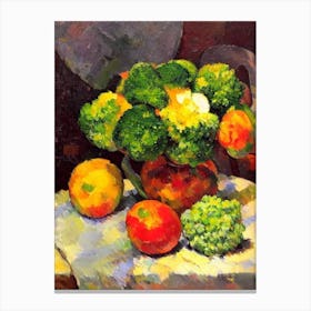 Broccoli Cezanne Style vegetable Canvas Print
