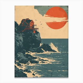 House On The Cliff 1 Canvas Print