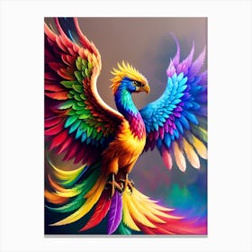 Rainbow Phoenix Canvas Print