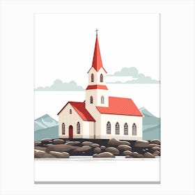 Iceland 3 Travel Illustration Canvas Print