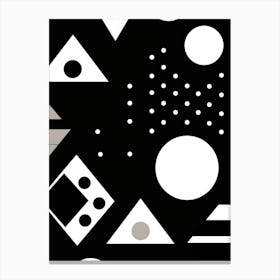 Abstract Black And White Pattern 1 Canvas Print