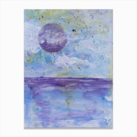Circle In The Sky - Purples Canvas Print