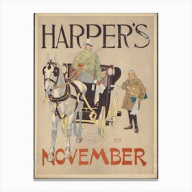 Harper's November, Edward Penfield 1 Canvas Print