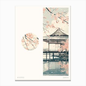 Kyoto Japan 9 Cut Out Travel Poster Canvas Print