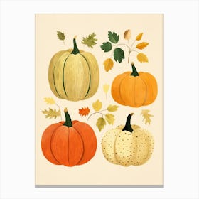 Cute Pumpkin Illustration 2 Canvas Print