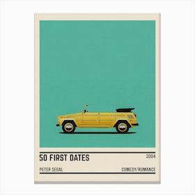 50 First Dates Movie Car Canvas Print