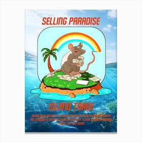 Island Trade Selling Paradise The Comics Canvas Print