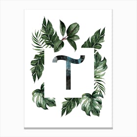 Botanical Alphabet T Canvas Print