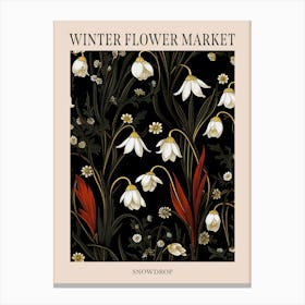Snowdrop 2 Winter Flower Market Poster Canvas Print