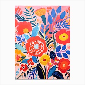 Flowers 60, Matisse style, Floral texture Canvas Print