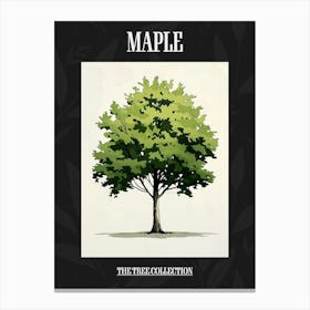 Maple Tree Pixel Illustration 2 Poster Canvas Print