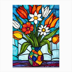 Tulips In A Vase 3 Canvas Print