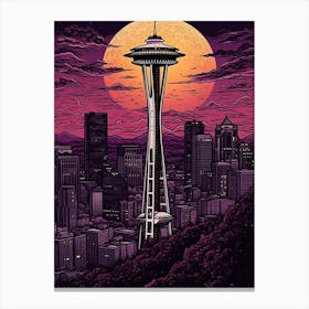 Seattle Skyline 3 Canvas Print