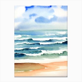 Terrigal Beach, Australia Watercolour Canvas Print