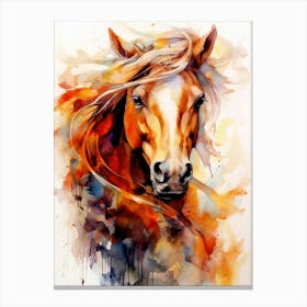 Horse Watercolor Painting animal Canvas Print
