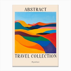 Abstract Travel Collection Poster Mozambique 2 Canvas Print