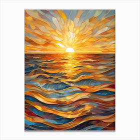 Sunset Over The Ocean 33 Canvas Print