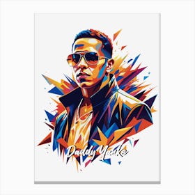 Daddy Yanke 02 Portrait Music WPAP Pop Art Canvas Print