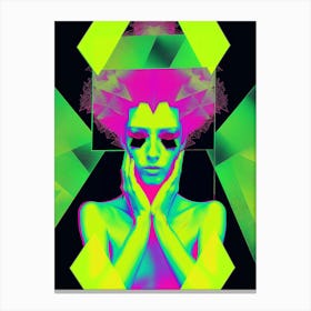 Funky woman, bright, "Fuck Today" Canvas Print