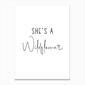 She's A Wildflower Canvas Print