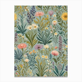 Wildflowers Pattern Canvas Print