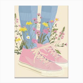 Spring Flowers And Sneakers 6 Canvas Print
