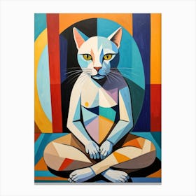 Cat In Meditation Canvas Print