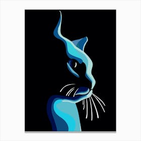 Blue Cat Canvas Print