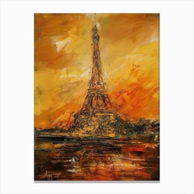 Eiffel Tower Paris Pablo Picasso Style 2 Canvas Print