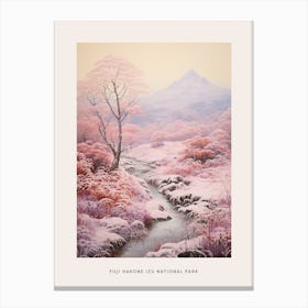 Dreamy Winter National Park Poster  Fuji Hakone Izu National Park Japan 1 Canvas Print