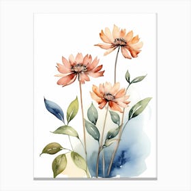 Flowers Watercolor Painting (23) Canvas Print