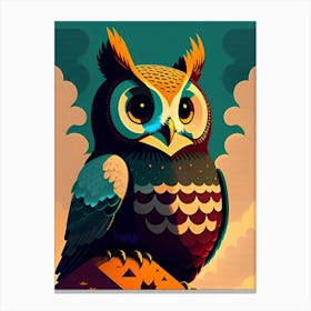 Owl In The Sky Canvas Print