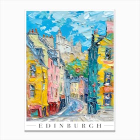 Edinburgh Colourful Abstract Art Print Canvas Print