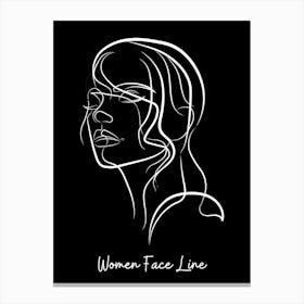 Women Face Line 8 Canvas Print