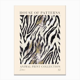 House Of Patterns Zebra Animal Print Pattern 3 Canvas Print