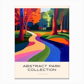 Abstract Park Collection Poster Hyde Park London 4 Canvas Print